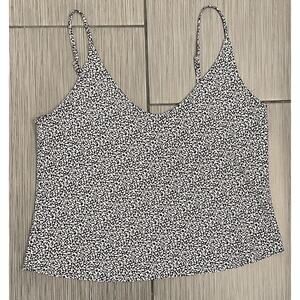Abercrombie & Fitch Womens Black/White Scoop Neck Cami Size Small 90s